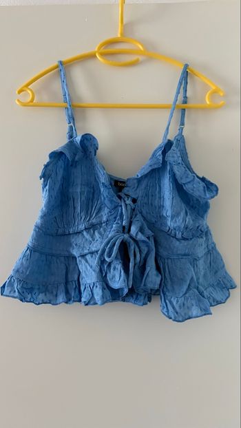 Crop top léger volant M femme