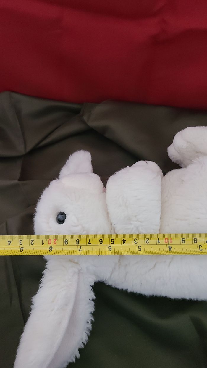 Peluche lapin blanc  GIPSY - photo numéro 3