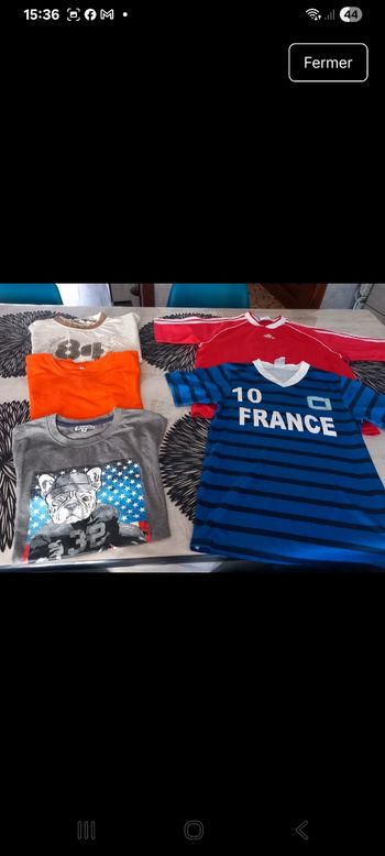 Lots de 5 haut 12 ans 