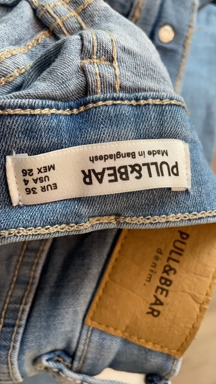Jean skinny bleu ciel Pull&bear - photo numéro 4