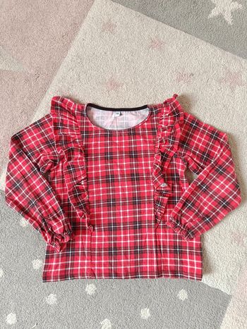 Blouse tunique chemise manches longues Fille 6 ans à carreaux
