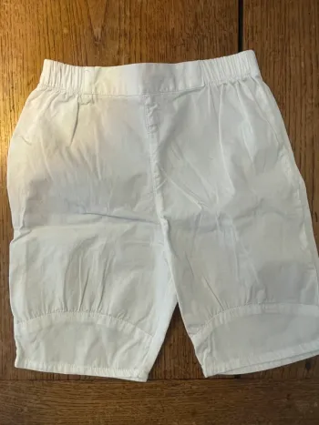 Short blanc léger grain de blé 12 mois