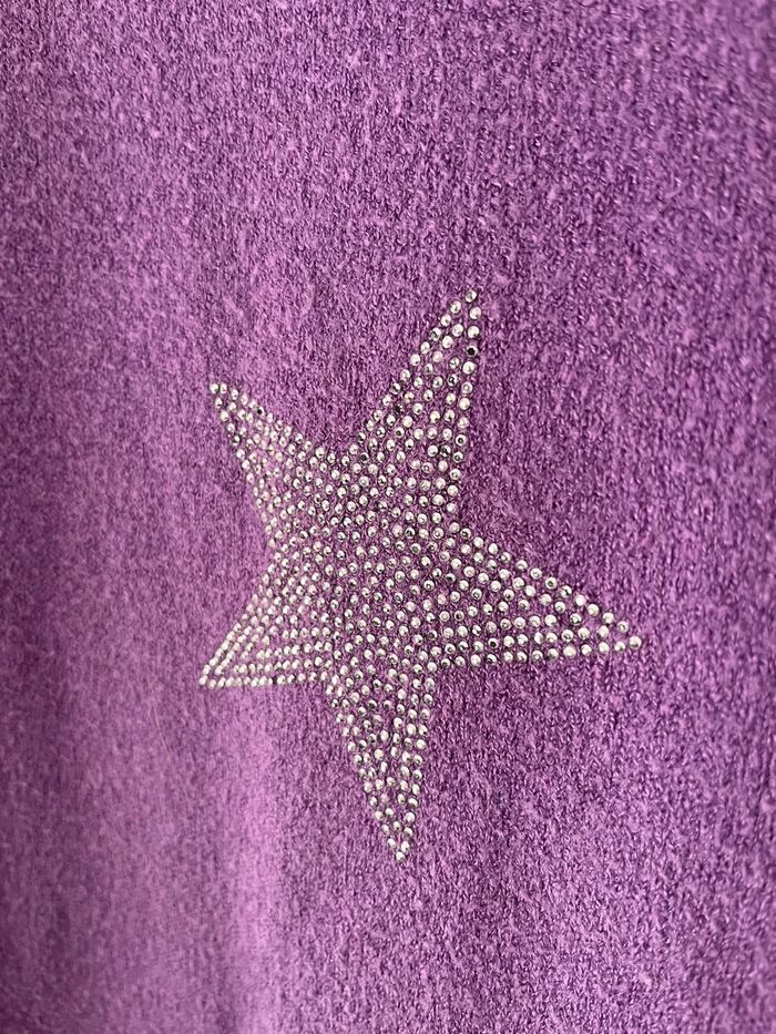 Pull étoile violet - photo numéro 2