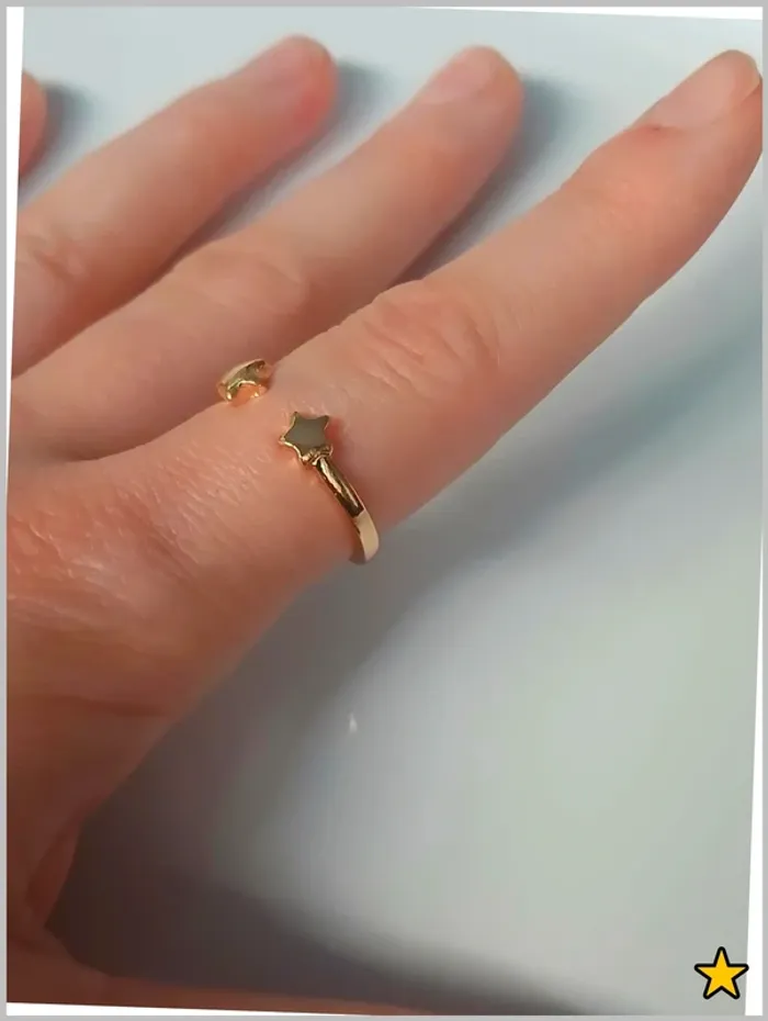 Bague dorée en acier inoxydable - photo numéro 2