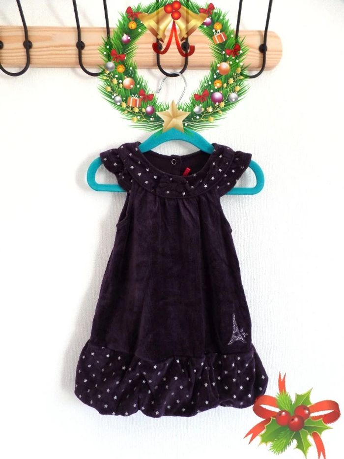Robe en velours violet Orchestra 12 mois