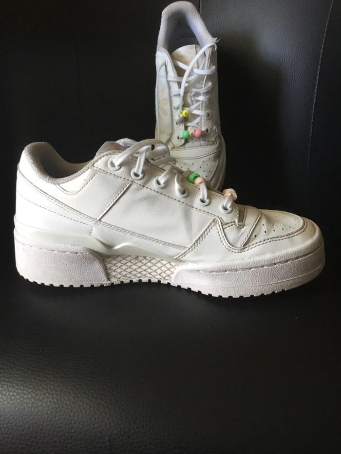 Baskets Adidas fille taille 38 blanches - photo numéro 5