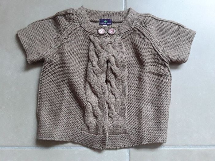 Veste tricot marron fille 3 ans SERGENT MAJOR TBE