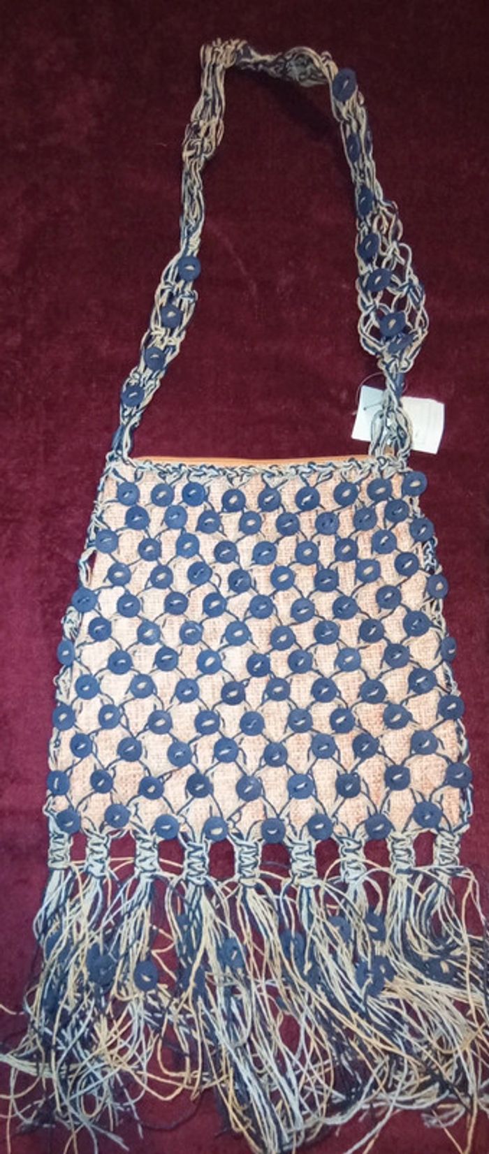 Deux magnifiques sacs à bandoulière avec boutons et franges Neufs Giada - photo numéro 2