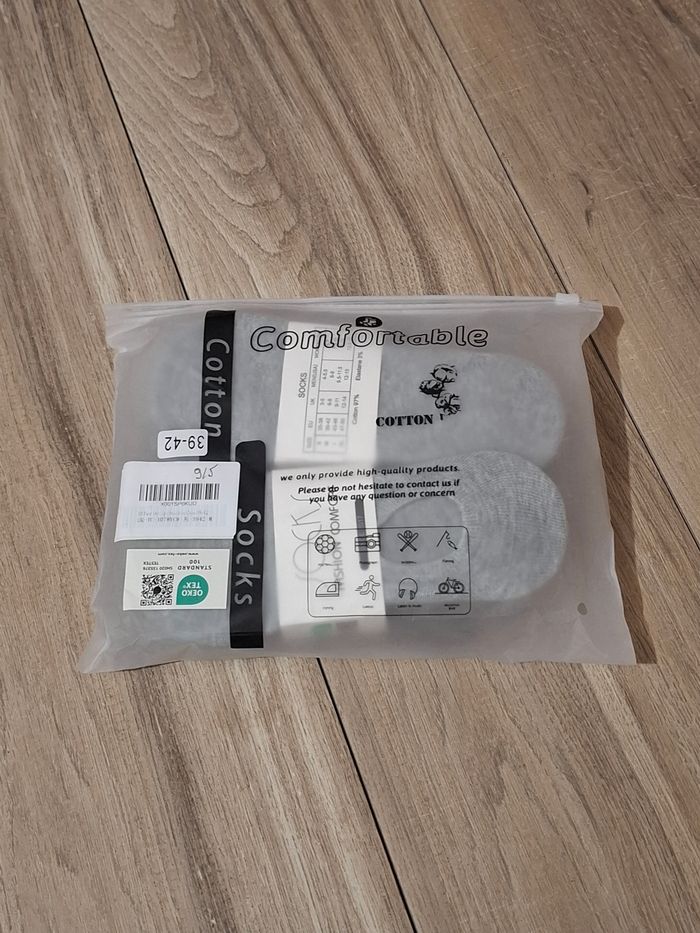 Lot 10 paires chaussette base courte Mixte homme femme respirante confort sport finesse gris - photo numéro 3