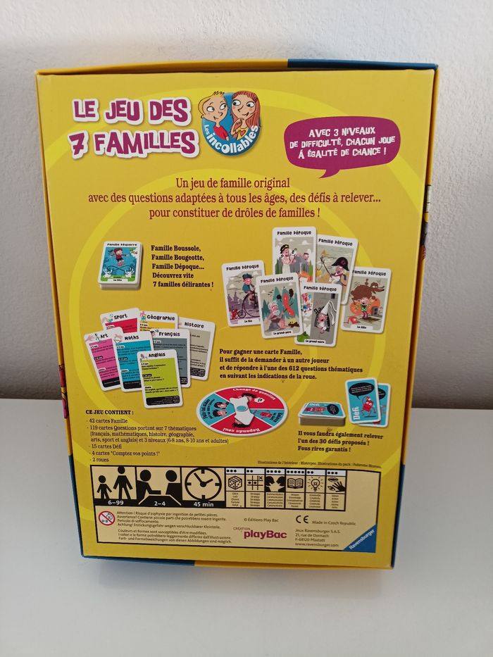 Le jeu des 7 familles les incollables ravensburger neuf - photo numéro 2