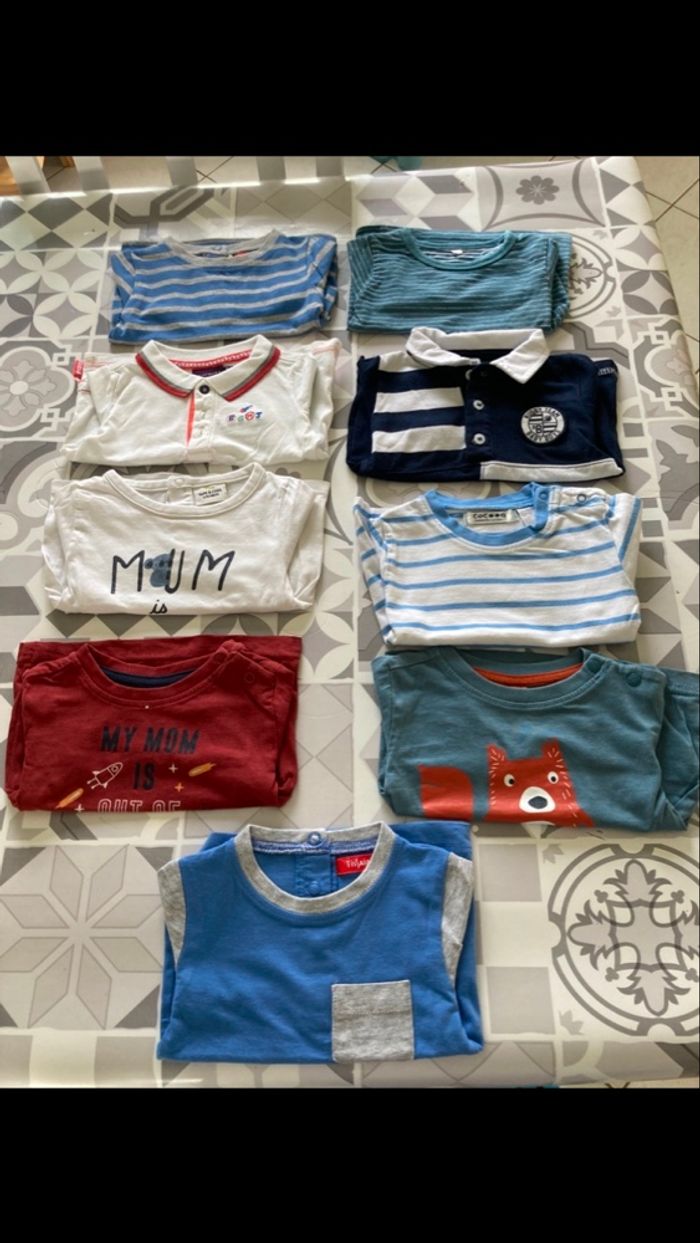 Lot 9 tee shirts 6mois