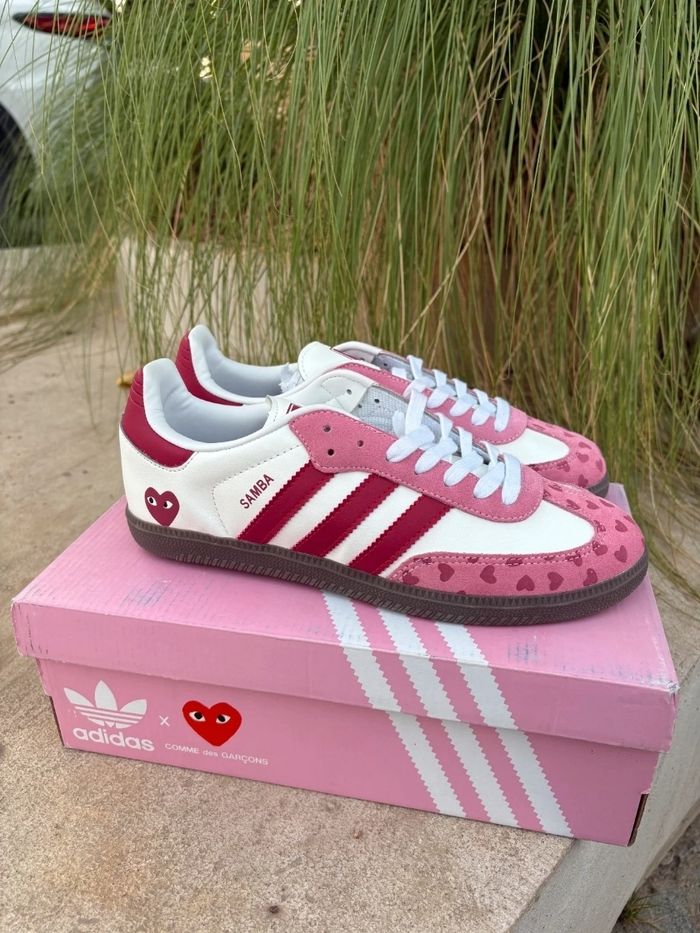 Adidas Samba X Comme Des Garçons Rose Taille 40 - photo numéro 6