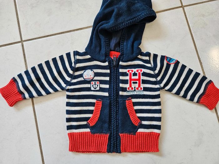 Pull zippé à capuche bébé garçon 3 mois BBG - photo numéro 2