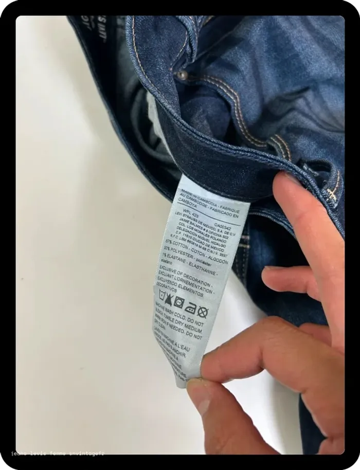 Jean Levi's Signature Femme High Rise Slim Marine | Taille W30 FR40 | BP145 - photo numéro 6