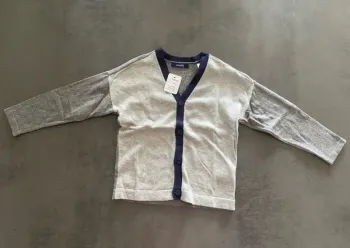 Gilet gris et marine Okaïdi 4 ans/104 cm [ref.35B000]