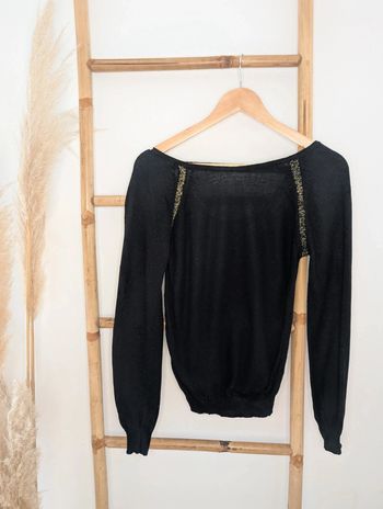 Pull fin EDJI noir et doré