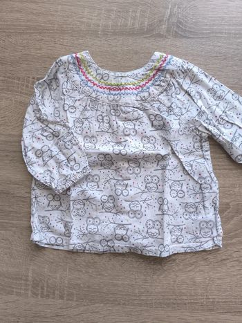 Haut léger hiboux manches longues 6 mois dpam