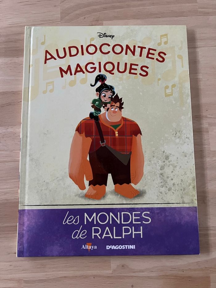 Livre Disney Audiocontes Magiques n°45 – Les Mondes de Ralph – Bon État (Sans Figurines)