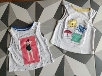 Lot de 2 tee shirts sans manches Okaïdi 4ans
