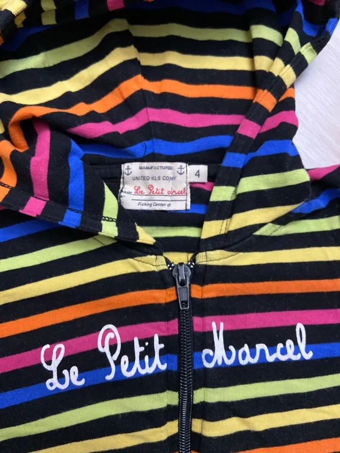 Gilet à capuche zippé Le petit Marcel Taille 4 ans - photo numéro 2