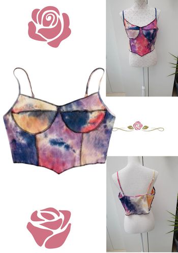 Débardeur Caraco Top Tie Dye Multicolore