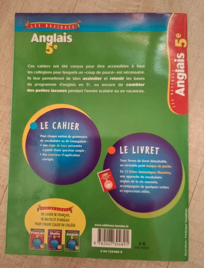 Livre livret d exercices Anglais 5e + livret de vocabulaire - photo numéro 2