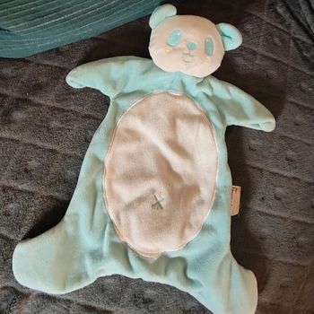 Panda kimbaloo brioche turquoise et blanc