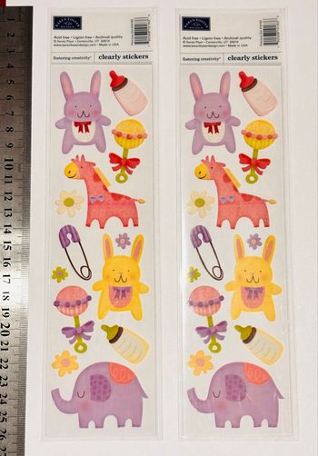 Lot 2 blisters autocollants transparents Karen Foster