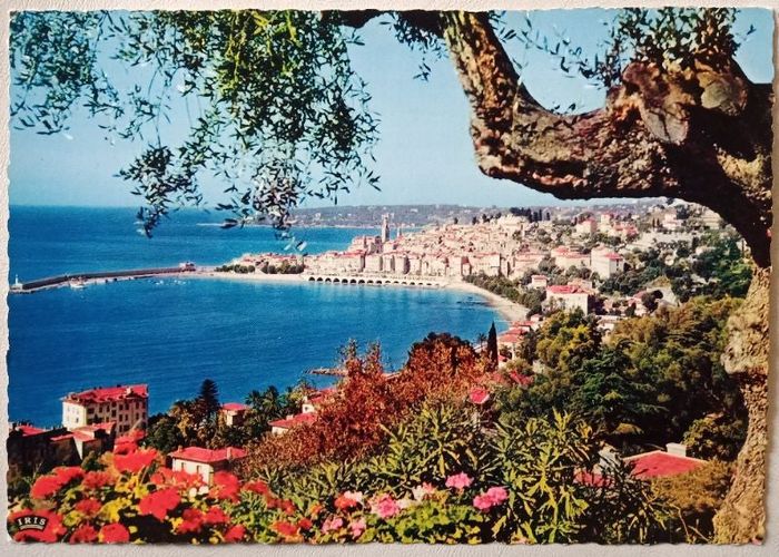 Grande carte postale French Rivera Menton