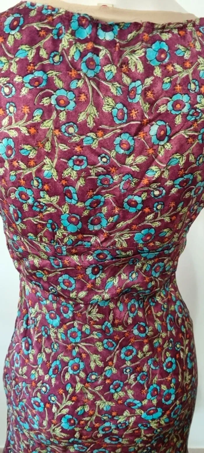 Robe courte fleuri violette bleue RR 36 - photo numéro 8