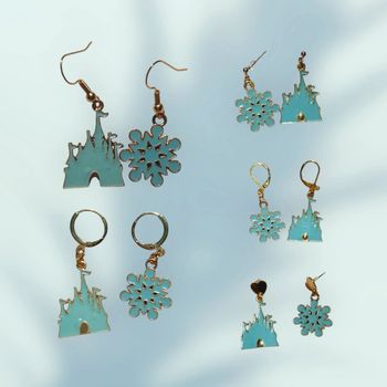 Boucles d'oreilles la reine des neiges Disney