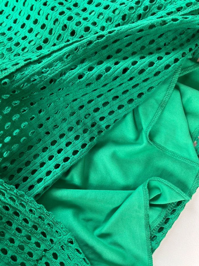 Jolie robe été cache cache taille s deux en un style dentelle vert pour 36 à 38 - photo numéro 12