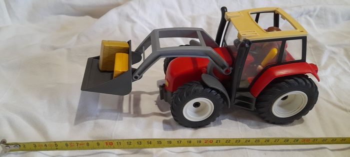 Tracteur rouge et gris playmobil - photo numéro 2