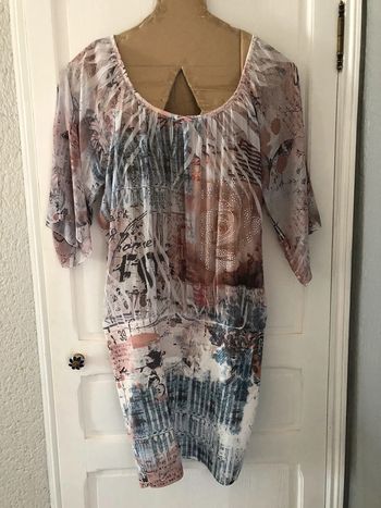 BB-Robe chic imprimée + strass T 40/44 NEUVE