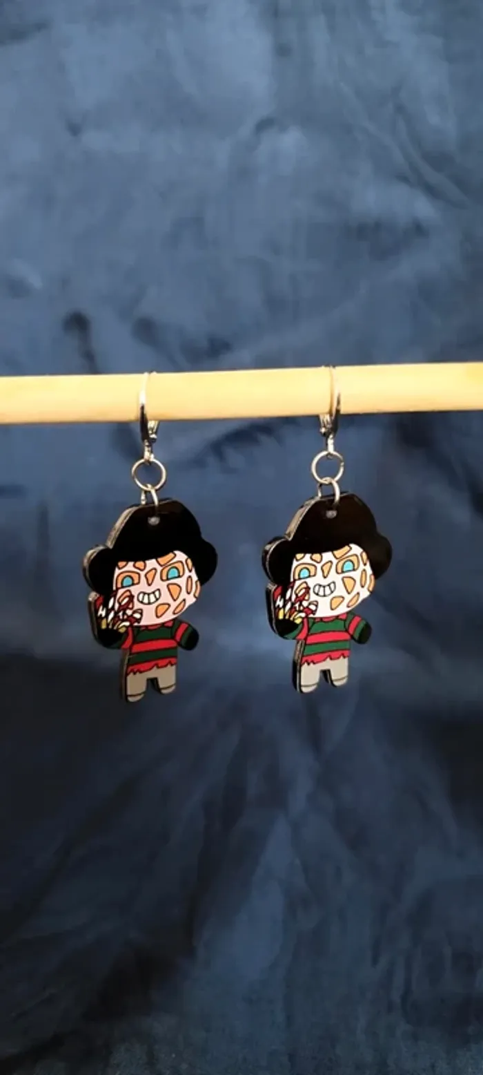 Boucles d'oreilles Freddy Krueger - photo numéro 2