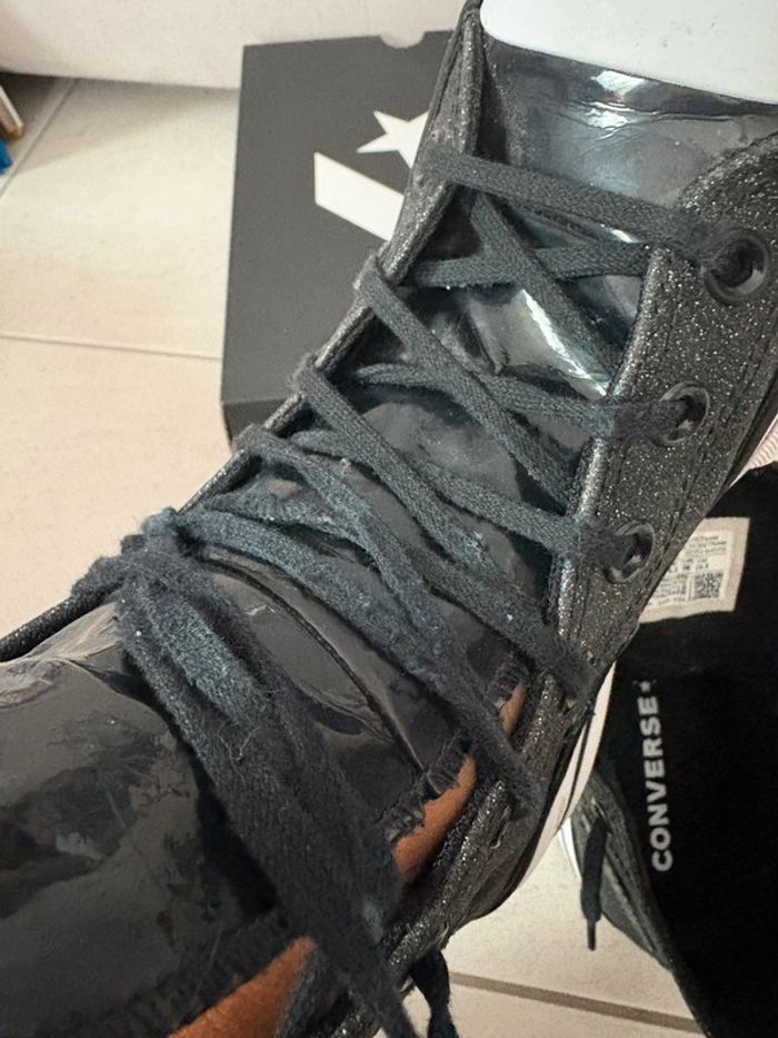 Converse plate-forme noire pailletées - photo numéro 7