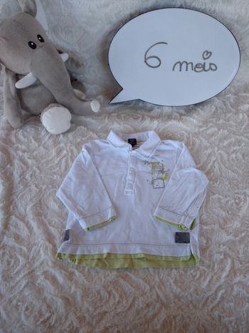 Polo manches longues Garçon 6 mois Terre de marins 100% coton