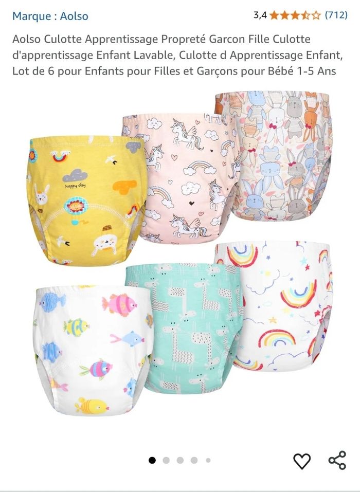 6 culottes d'apprentissage taille 110 - photo numéro 5
