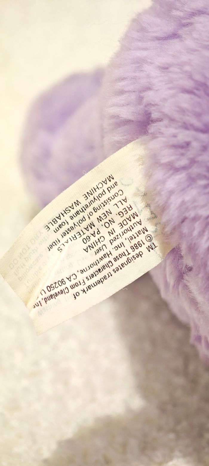 Peluche popples pretty bit violet 1986 - photo numéro 4