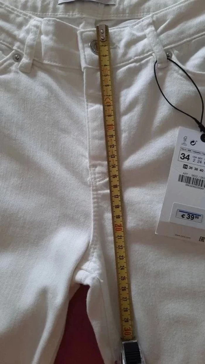 Jean blanc pattes d'éléphant Taille 34 - photo numéro 5