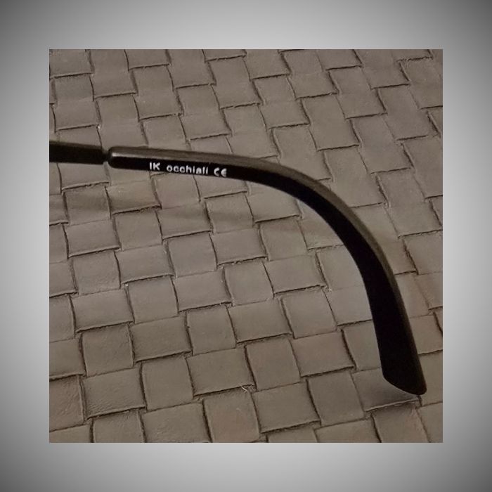 Monture de Lunettes de Vue IK Occhiali – Noire Design – Branches Découpées – Très Bon État - photo numéro 6