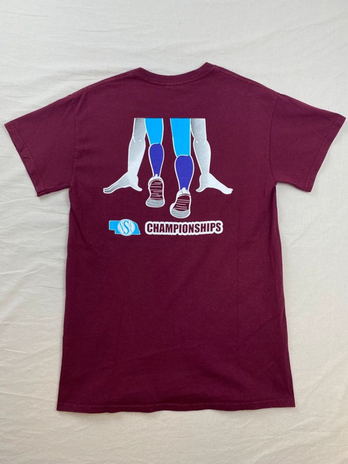 T-shirt imprimé sport USA, homme, été, bordeaux, S - photo numéro 2