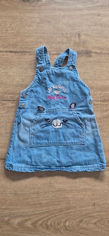 Robe salopette en jeans 18 mois