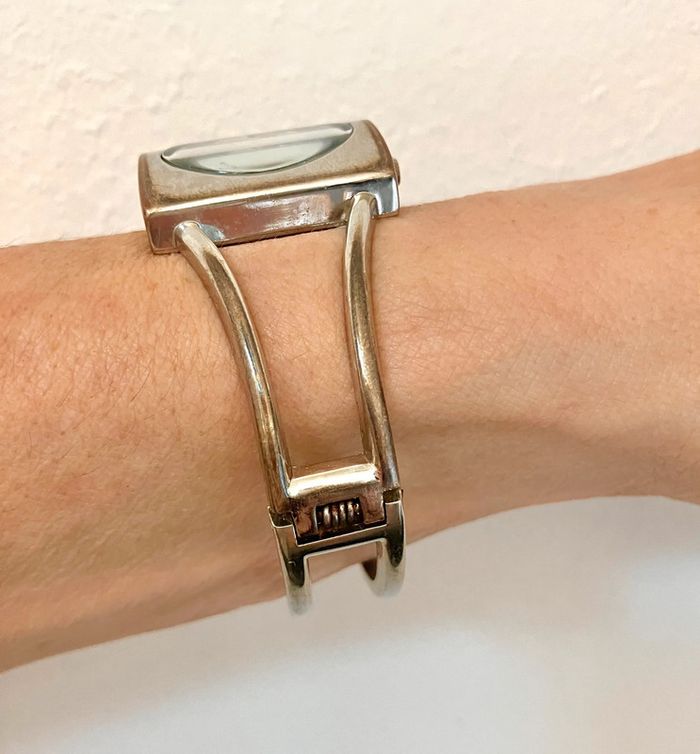 Montre Bleu Citron femme quartz bracelet manchette argenté - photo numéro 4