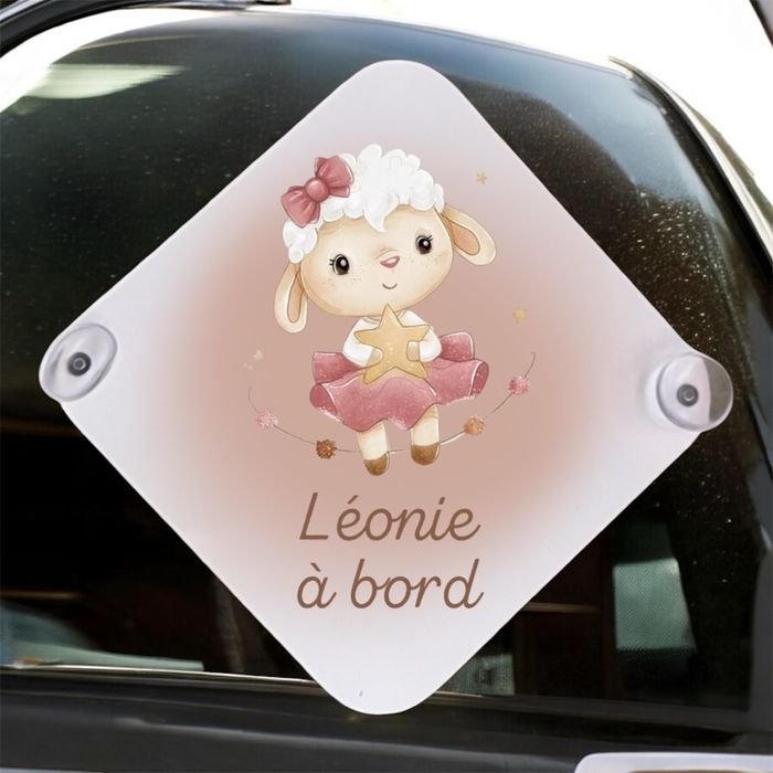 Pancarte voiture « bebe à bord » personnalisée - photo numéro 4