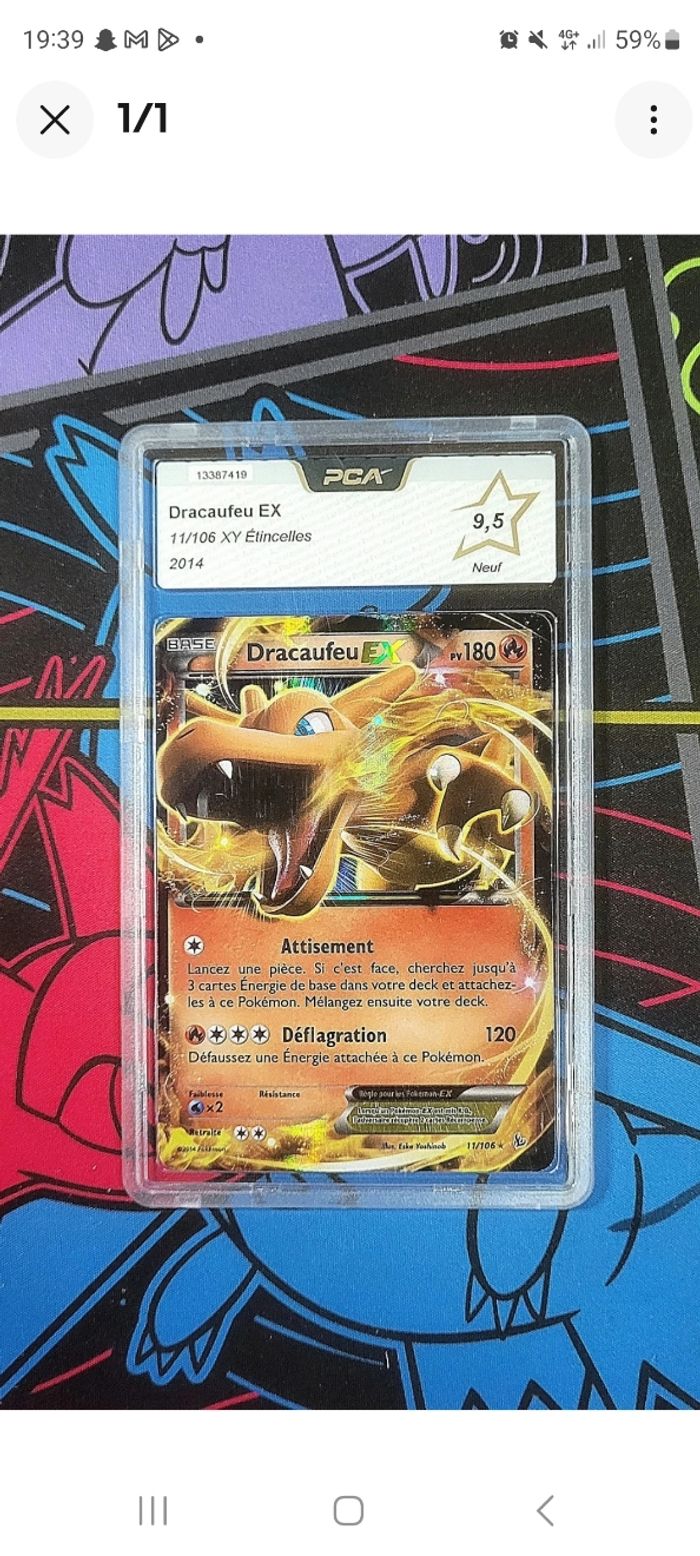 Dracaufeu EX 11/106 XY ETINCELLES PCA 9.5