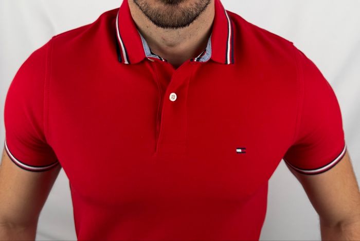 Polo Tommy Hilfiger Rouge S - photo numéro 4