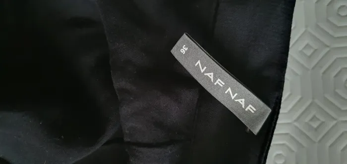 Naf Naf - Petite jupette à poches zebree noir et bleu - photo numéro 5