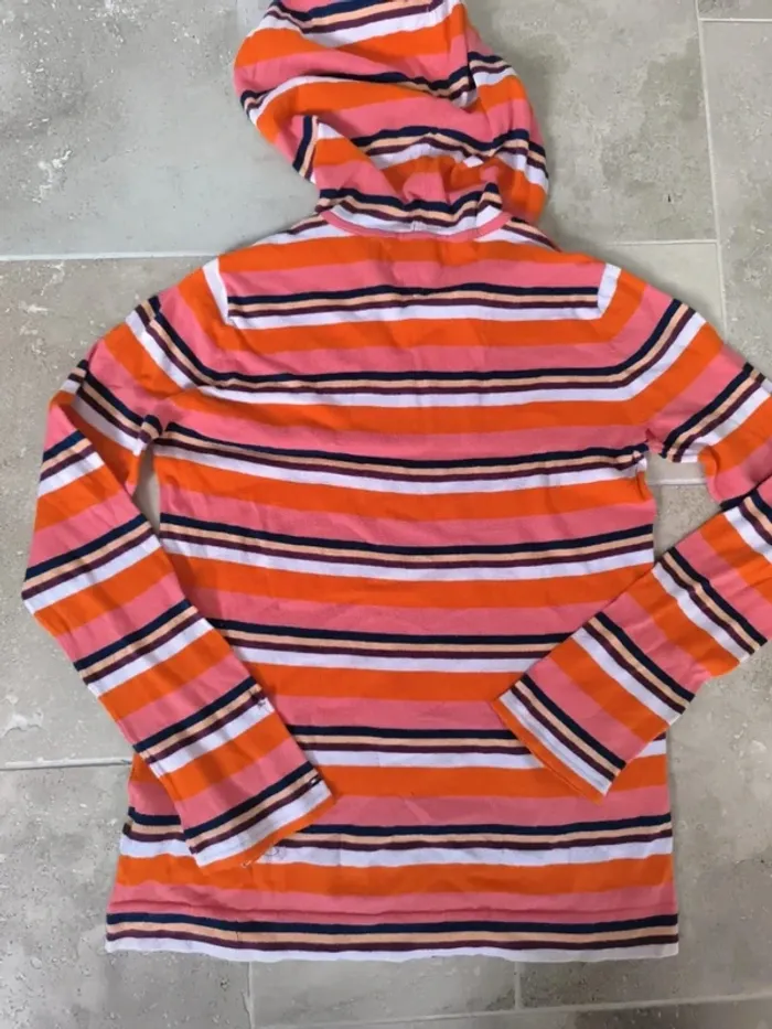 Sweat capuche fin coloré troué fille XL Tommy Hilfiger - photo numéro 10