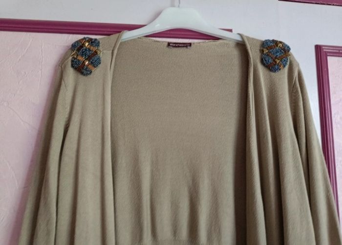 Gilet long beige T.42/44 - photo numéro 4